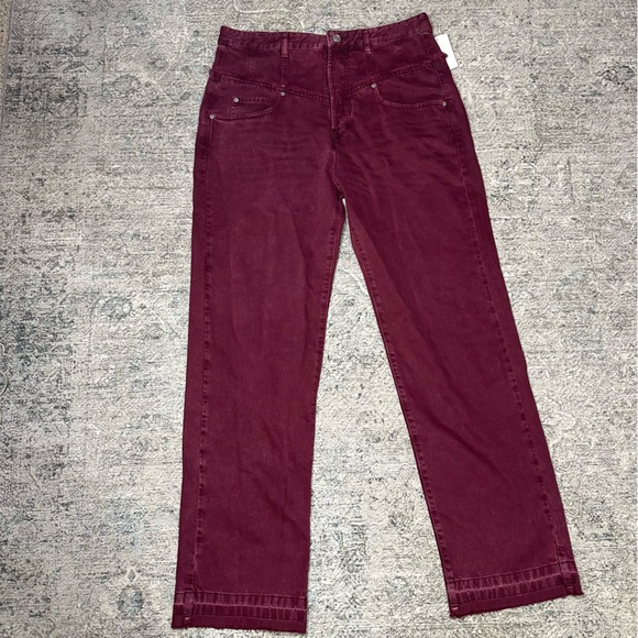 🆕 Isabel Marant Noemie High-Waisted Jeans Size 44 (12) - Picture 3 of 13